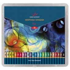 КАРАНДАШИ АКВАРЕЛЬНЫЕ "VISTA-ARTISTA" 24 ЦВЕТОВ МЕТАЛЛИЧЕСКАЯ КОРОБКА КАРАНДАШИ АКВАРЕЛЬНЫЕ "VISTA-ARTISTA" 24 ЦВЕТОВ МЕТАЛЛИЧЕСКАЯ КОРОБКА