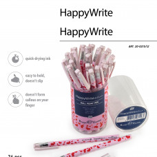 РУЧКА ШАРИКОВАЯ "HAPPY WRITE. РОЗОВЫЕ СЕРДЦА" 0.5ММ СИНЯЯ