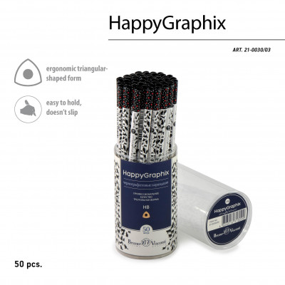 КАРАНДАШ НВ "HAPPYGRAPHIX. КОШКИ-СЕРДЕЧКИ"
