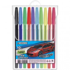 НАБОР ШАРИКОВЫХ РУЧЕК "RACING" 10ЦВ НЕОН