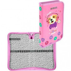 ПЕНАЛ КАРКАСНЫЙ ДВУХСТВОРЧАТЫЙ "MUSIC DOG" 20,5*12*3СМ