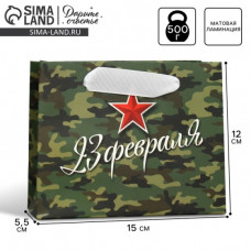 ПАКЕТ ПОДАРОЧНЫЙ 12*15*5,5СМ "КРАСНАЯ ЗВЕЗДА"
