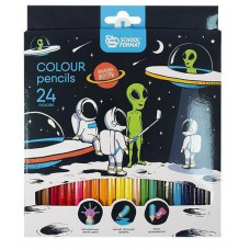КАРАНДАШИ ЦВЕТНЫЕ "SPACE ADVENTURE" 24 ЦВ  