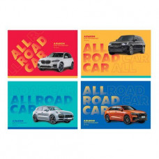 АЛЬБОМ ДЛЯ РИСОВАНИЯ НА СКОБЕ 24 ЛИСТА "ALL ROAD CAR"