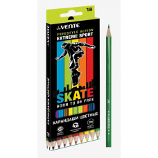 КАРАНДАШИ ЦВЕТНЫЕ "SKATE" 2М 18 ЦВ КАРАНДАШИ ЦВЕТНЫЕ "SKATE" 2М 18 ЦВ