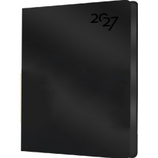 ЕЖЕДНЕВНИК  A5 2027 LISTOFF "ЧЕРНЫЙ" 176Л 148х210ММ СОФТ ТАЧ 