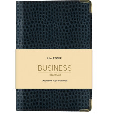 ЕЖЕДНЕВНИК A6 2027 BUSINESS PREMIUM "ИГУАНА" СИНИЙ 176Л 113х146ММ