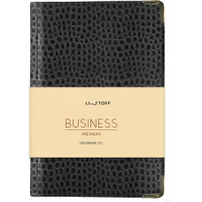 ЕЖЕДНЕВНИК  A6 2027 BUSINESS PREMIUM "ИГУАНА" ЧЕРНЫЙ 176Л 113х146ММ