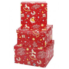 КОРОБКА ДЛЯ УПАКОВКИ ПОДАРКА КВАДРАТНАЯ 19,5*19,5*11СМ MILAND