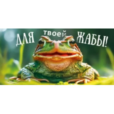 ОТКРЫТКА КОНВЕРТ "ДЛЯ ТВОЕЙ ЖАБЫ" ОТКРЫТКА КОНВЕРТ "ДЛЯ ТВОЕЙ ЖАБЫ"