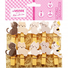 ПРИЩЕПКИ ДЕКОРАТИВНЫЕ "deVENTE KITTY!" 10 ШТ 20*35 ММ ПРИЩЕПКИ ДЕКОРАТИВНЫЕ "deVENTE KITTY!" 10 ШТ 20*35 ММ