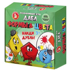 ИГРА НАСТОЛЬНАЯ "ДАБЛ ФОРМЫ И ЦВЕТА" 20 КАРТОЧЕК