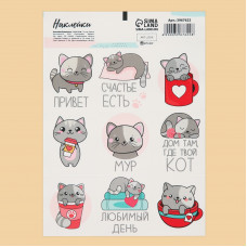 НАКЛЕЙКИ "КОТИК" 11*15,5СМ