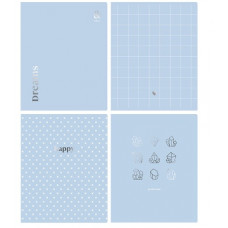 ТЕТРАДЬ 80Л КЛЕТКА "BLUE&SILVER"  