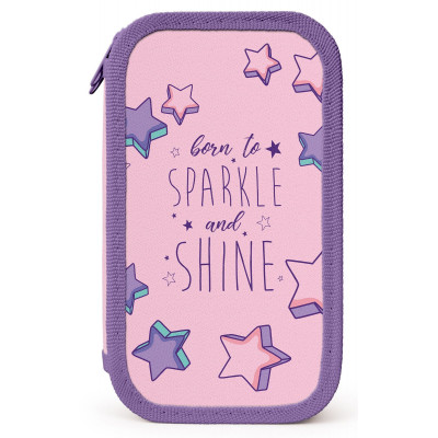 ПЕНАЛ СРЕДНИЙ "SHINE BRIGHT" 19*10,5 СМ