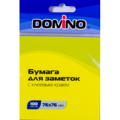 БЛОК 76*76ММ 100Л "DOMINO" НЕОН ЖЕЛТЫЙ