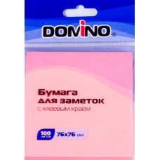БЛОК 76*76ММ 100Л "DOMINO" НЕОН РОЗОВЫЙ