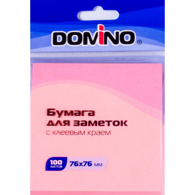 БЛОК 76*76ММ 100Л "DOMINO" НЕОН РОЗОВЫЙ