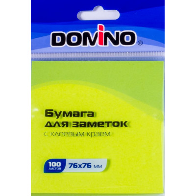 БЛОК 76*76ММ 100Л "DOMINO" НЕОН ЗЕЛЕНЫЙ