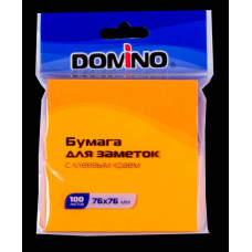 БЛОК 76*76ММ 100Л "DOMINO" НЕОН ОРАНЖЕВЫЙ