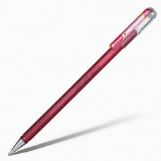 РУЧКА ГЕЛЕВАЯ PENTEL HYBRID DUAL METALLIC 1.0ММ ЧЕРНАЯ+КРАСНАЯ МЕТАЛЛИК