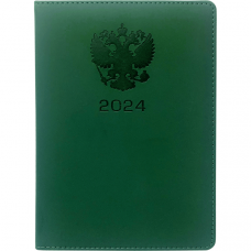 ЕЖЕНЕДЕЛЬНИК 2024 A4 "deVENTE" 64Л 210х290ММ EMBLEM ЗЕЛЕНЫЙ