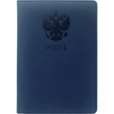 ЕЖЕНЕДЕЛЬНИК 2024 A4 deVENTE 64Л 210х290ММ EMBLEM СИНИЙ