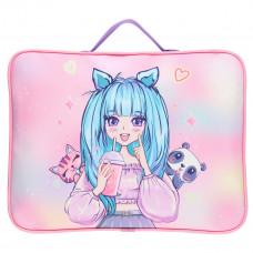 ПАПКА ПОРТФЕЛЬ А4 КОКОС 34*26*6СМ НА МОЛНИИ С РУЧКАМИ "ANIME GIRL" ПАПКА ПОРТФЕЛЬ А4 КОКОС 34*26*6СМ НА МОЛНИИ С РУЧКАМИ "ANIME GIRL"