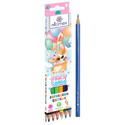 КАРАНДАШИ ЦВЕТНЫЕ "FANCY CORCI" 6 ЦВ