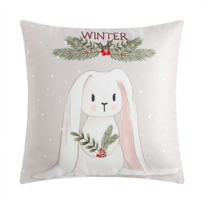 ПОДУШКА ДЕКОРАТИВНАЯ ЭТЕЛЬ 40*40СМ WINTER ВЕЛЮР 100% П/Э
