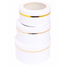 КОРОБКА ПОДАРОЧНАЯ КРУГЛАЯ 22*22*12СМ