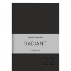 ЕЖЕДНЕВНИК А6 2022 LISTOFF 176Л "RADIANT" ИСКУСТВЕННАЯ КОЖА SOFT TOUCH SPECIA ТЕРМОТИС ЧЕРНЫЙ