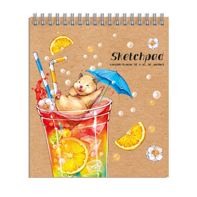 СКЕТЧПАД НА ГРЕБНЕ А5 40 Л 80Г/М2 "ФЕНИКС" КРАФТ БУМАГА