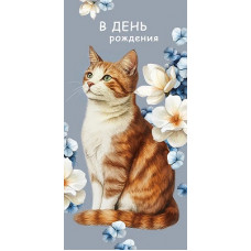 ОТКРЫТКА КОНВЕРТ "В ДЕНЬ РОЖДЕНИЯ"  