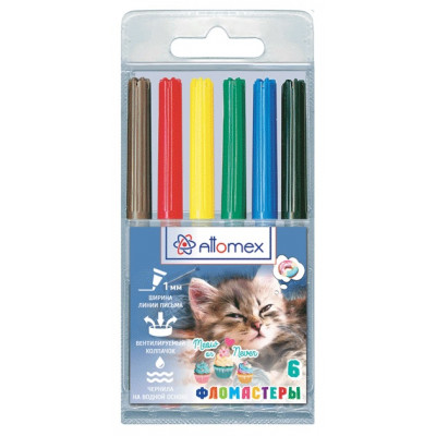 ФЛОМАСТЕРЫ "MEOW OR NEVER" 6ЦВ