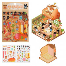 НАКЛЕЙКИ 3D ROOM BOX "КАФЕ У КОТИКА"