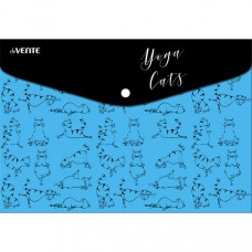 ПАПКА НА КНОПКЕ А4 150МКМ "YOGA CATS"