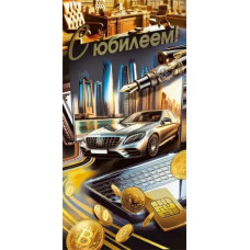 ОТКРЫТКА КОНВЕРТ "С ЮБИЛЕЕМ" 7.0000612