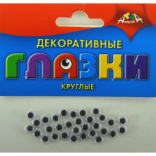 НАБОР ДЛЯ ТВОРЧЕСТВА ГЛАЗКИ 6 ММ 30 ШТ