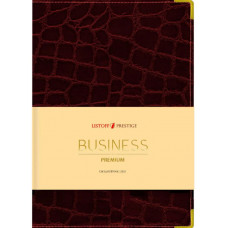 ЕЖЕДНЕВНИК А6 152Л BUSINESS PREMIUM "ГРАНД КРОКО" БОРДО