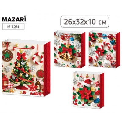 ПАКЕТ ПОДАРОЧНЫЙ 26*32*10СМ M-8281