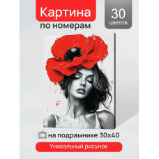 НАБОР ДЛЯ ТВОРЧЕСТВА ХОЛСТ С КРАСКАМИ ПО НОМЕРАМ 30*40 СМ "ДЕВУШКА С КРАСНЫМ МАКОМ" НАБОР ДЛЯ ТВОРЧЕСТВА ХОЛСТ С КРАСКАМИ ПО НОМЕРАМ 30*40 СМ "ДЕВУШКА С КРАСНЫМ МАКОМ"