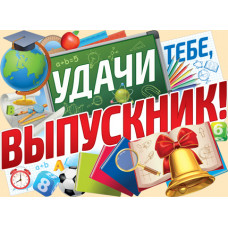 ПЛАКАТ "УДАЧИ ТЕБЕ, ВЫПУСКНИК !"