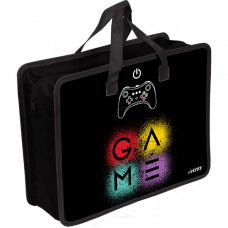 ПАПКА ПОРТФЕЛЬ А4 "GAME'' 33,5*26*10 СМ ПЛАСТИКОВАЯ НА МОЛНИИ С РУЧКАМИ