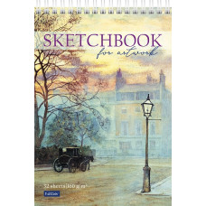 СКЕТЧБУК НА ГРЕБНЕ А5 32 Л "СТИЛЬ ЛОНДОНА"