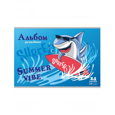 АЛЬБОМ ДЛЯ РИСОВАНИЯ НА СКОБЕ А4 24 ЛИСТА "PROFIT"