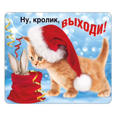 МАГНИТИК ВИНИЛОВЫЙ  "НУ КРОЛИК ВЫХОДИ!"