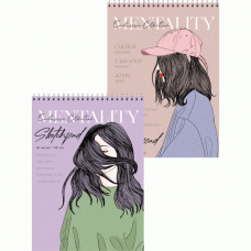 СКЕТЧПАД-ПЕРЕВЕРТЫШ  А4 80Л "MENTALITY" ГРЕБЕНЬ  ОФСЕТНАЯ БУМАГА 100Г/М2