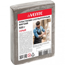 ПЛАСТИЛИН СКУЛЬПТУРНЫЙ МЯГКИЙ deVENTE 500Г СЕРЫЙ 