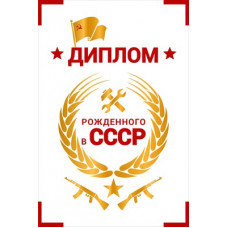 ДИПЛОМ А5 "РОЖДЕННОГО В СССР"